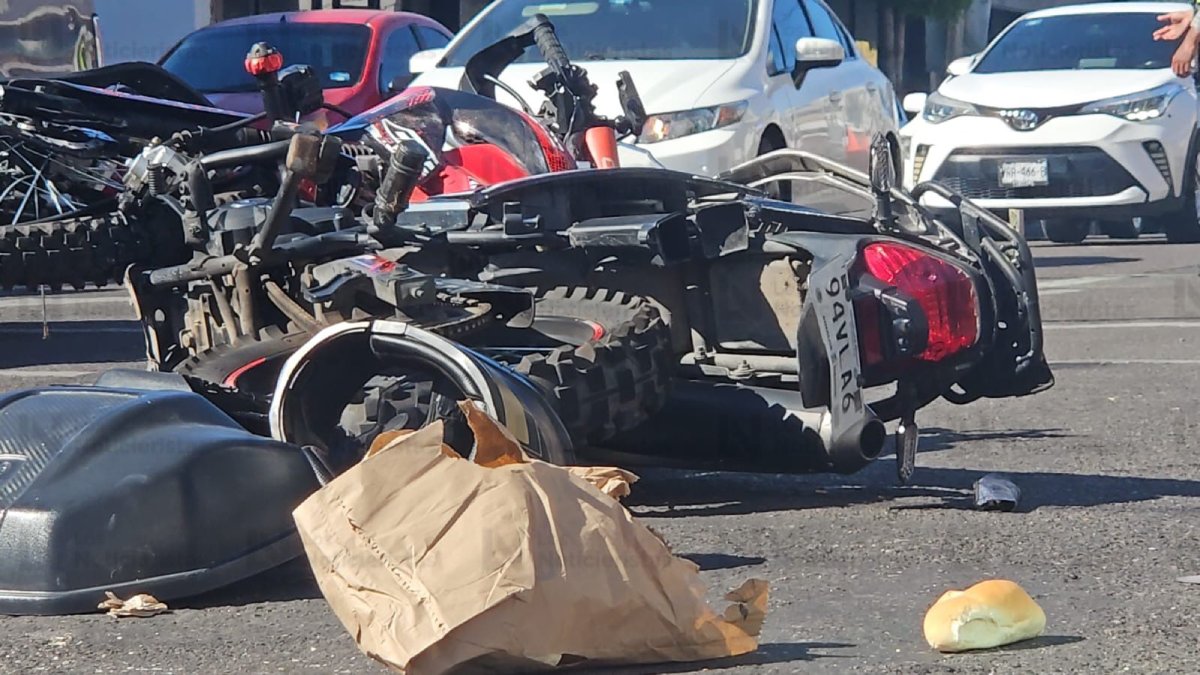 motociclista herido tras choque en la guadalupe de culiacan lugar