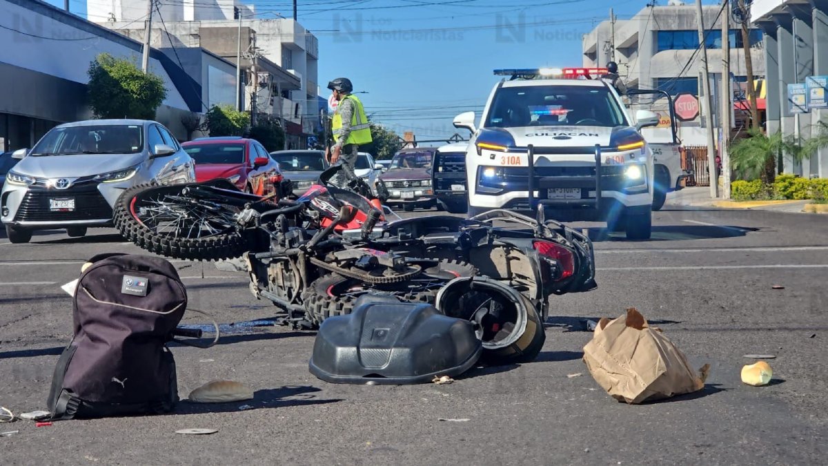 motociclista herido tras choque en la guadalupe de culiacan sin