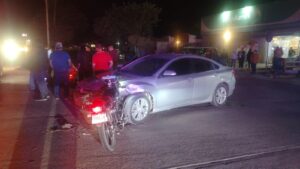 Motociclista resulta lesionado tras accidente en Los Mochis