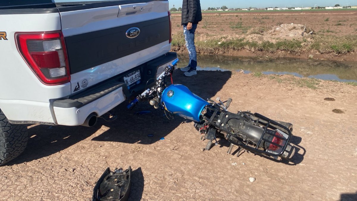 motociclista lesionado en el ejido benito juarez ahome