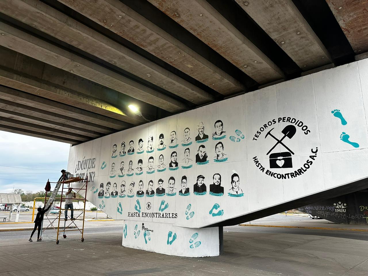 Mural dedicado a personas desaparecidas