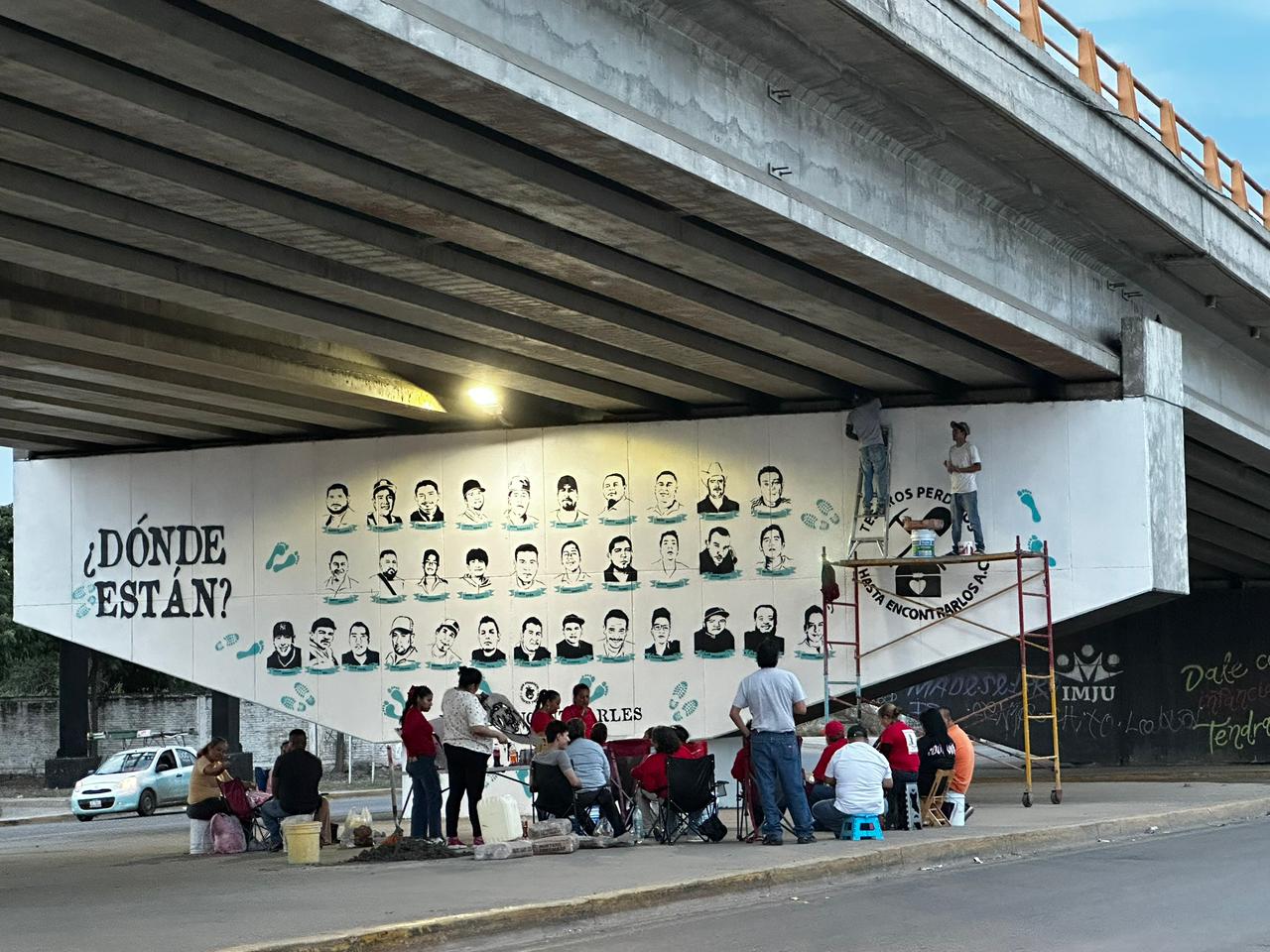 Mural dedicado a personas desaparecidas