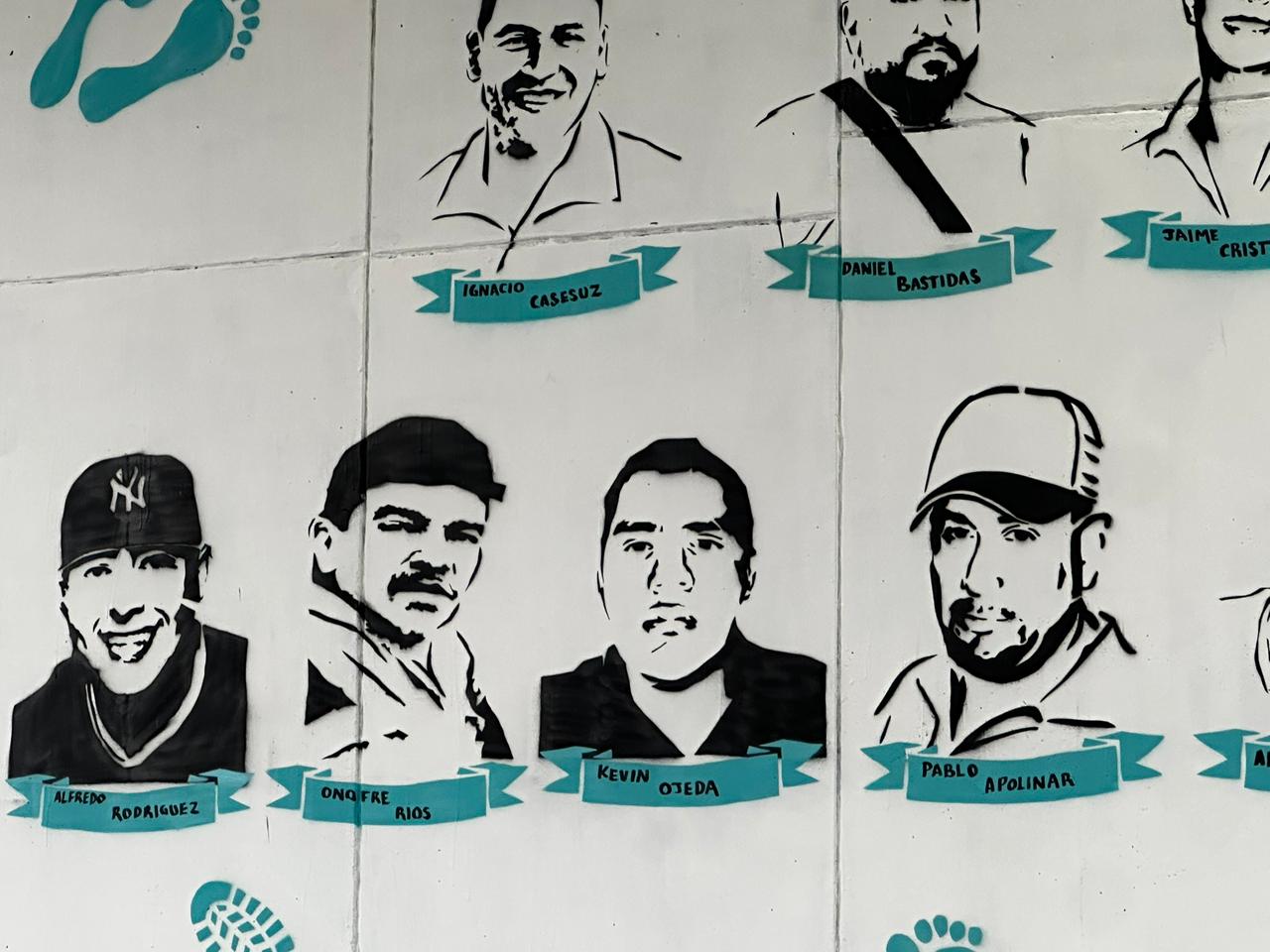 Mural dedicado a personas desaparecidas