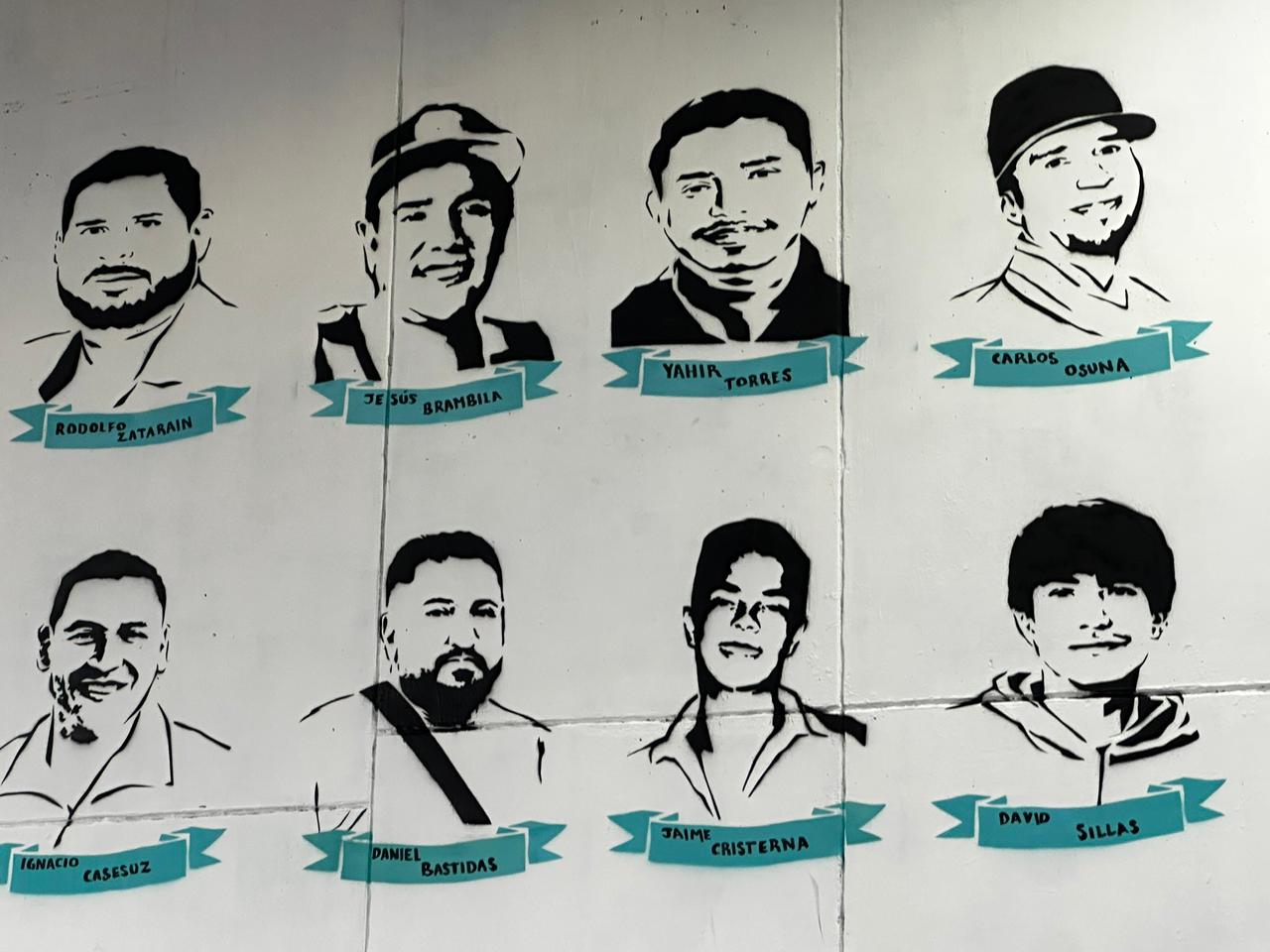 Mural dedicado a personas desaparecidas