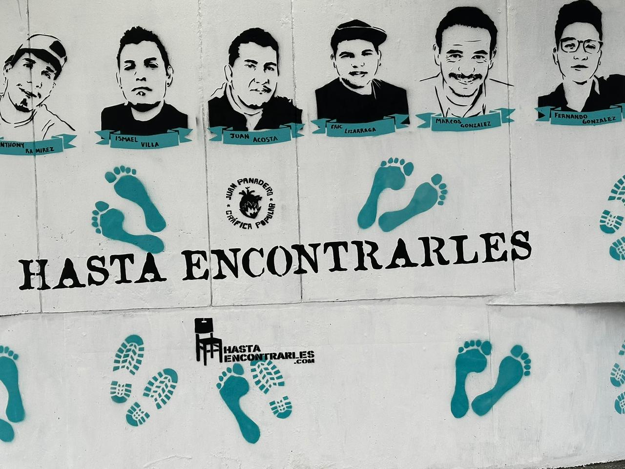 Mural dedicado a personas desaparecidas