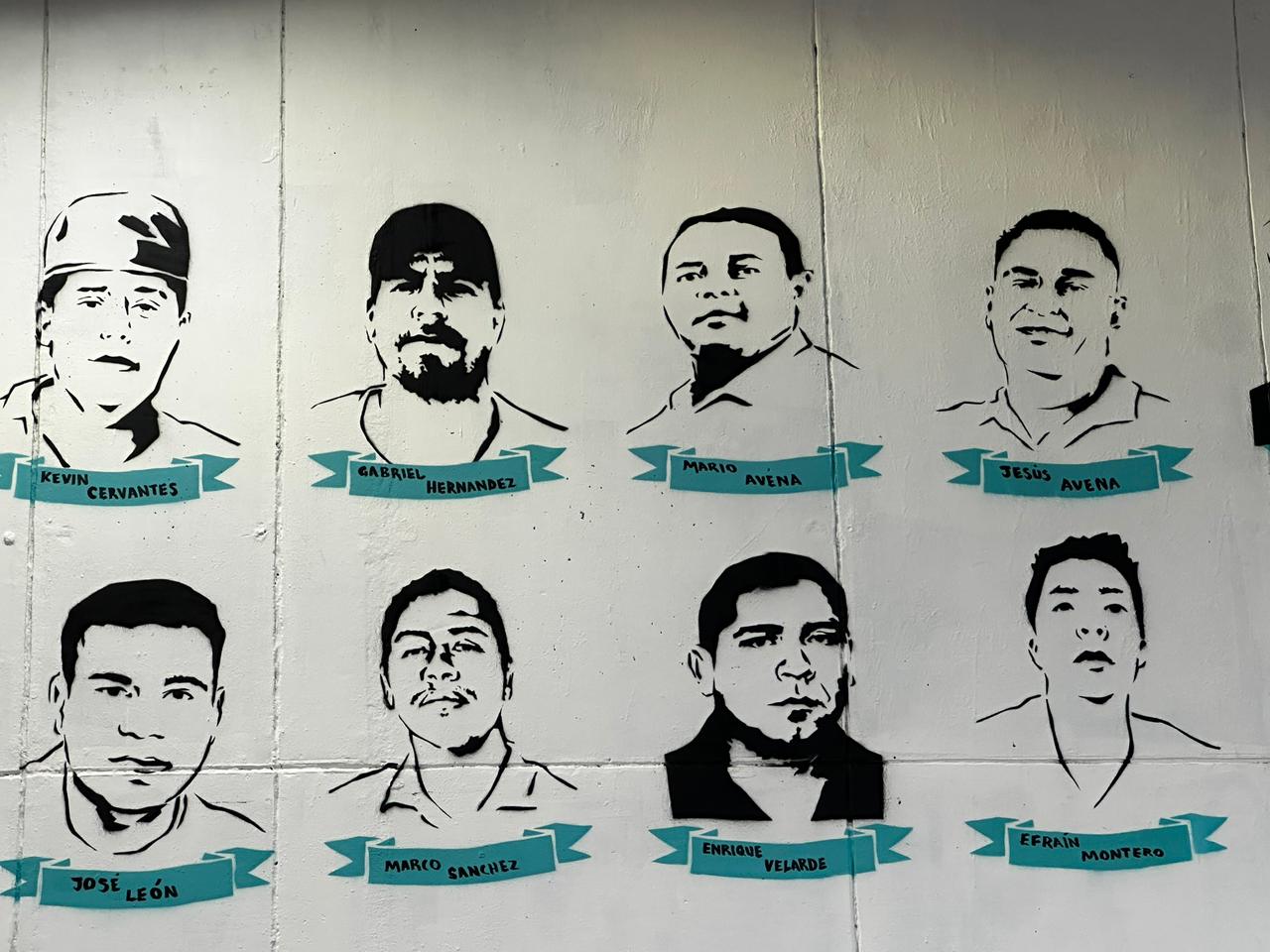 Mural dedicado a personas desaparecidas