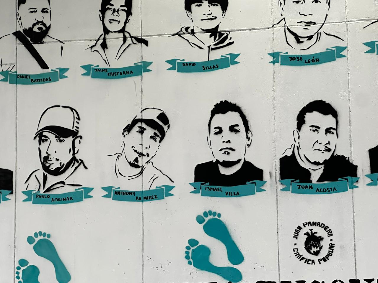 Mural dedicado a personas desaparecidas