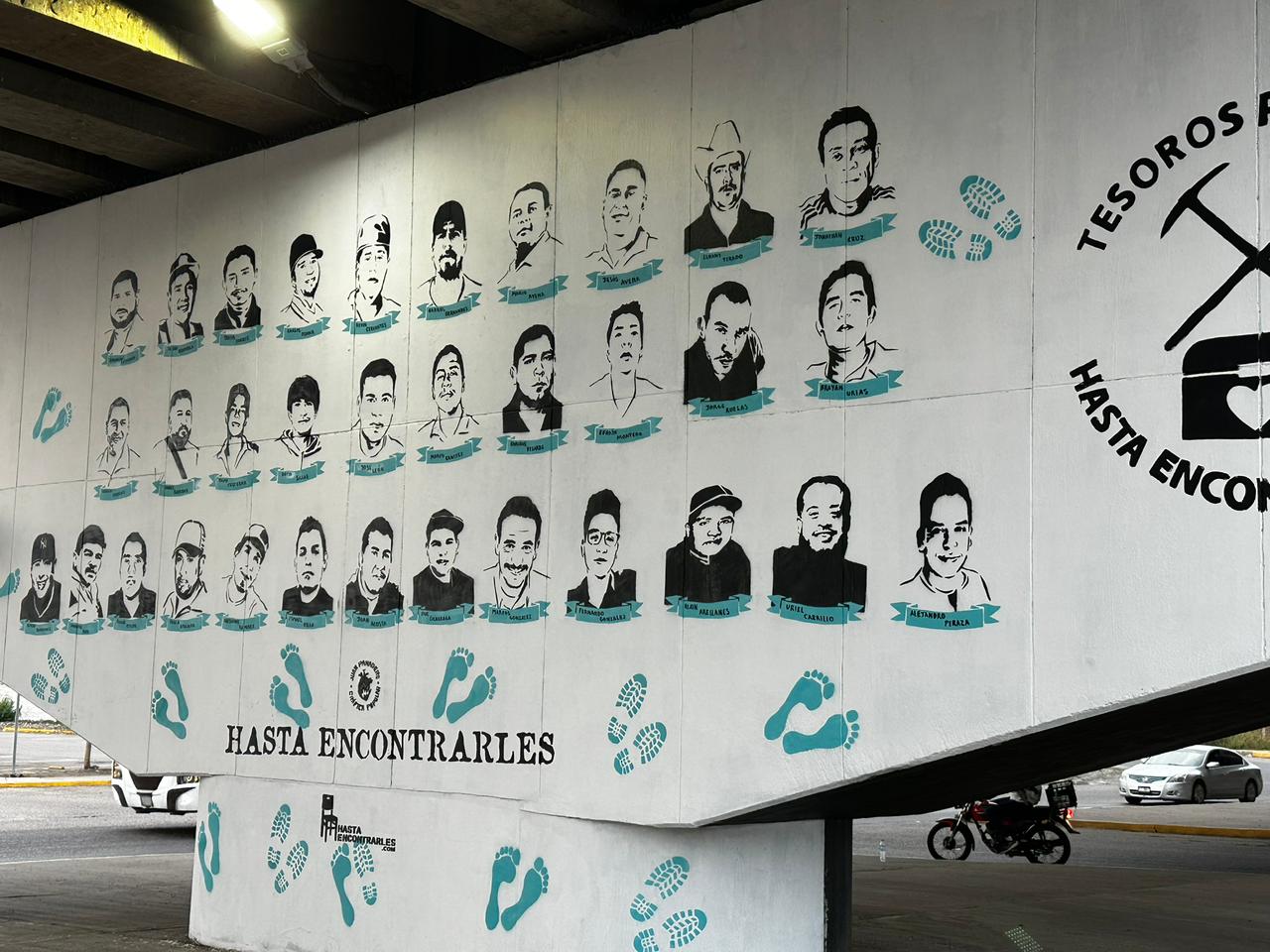 Mural dedicado a personas desaparecidas
