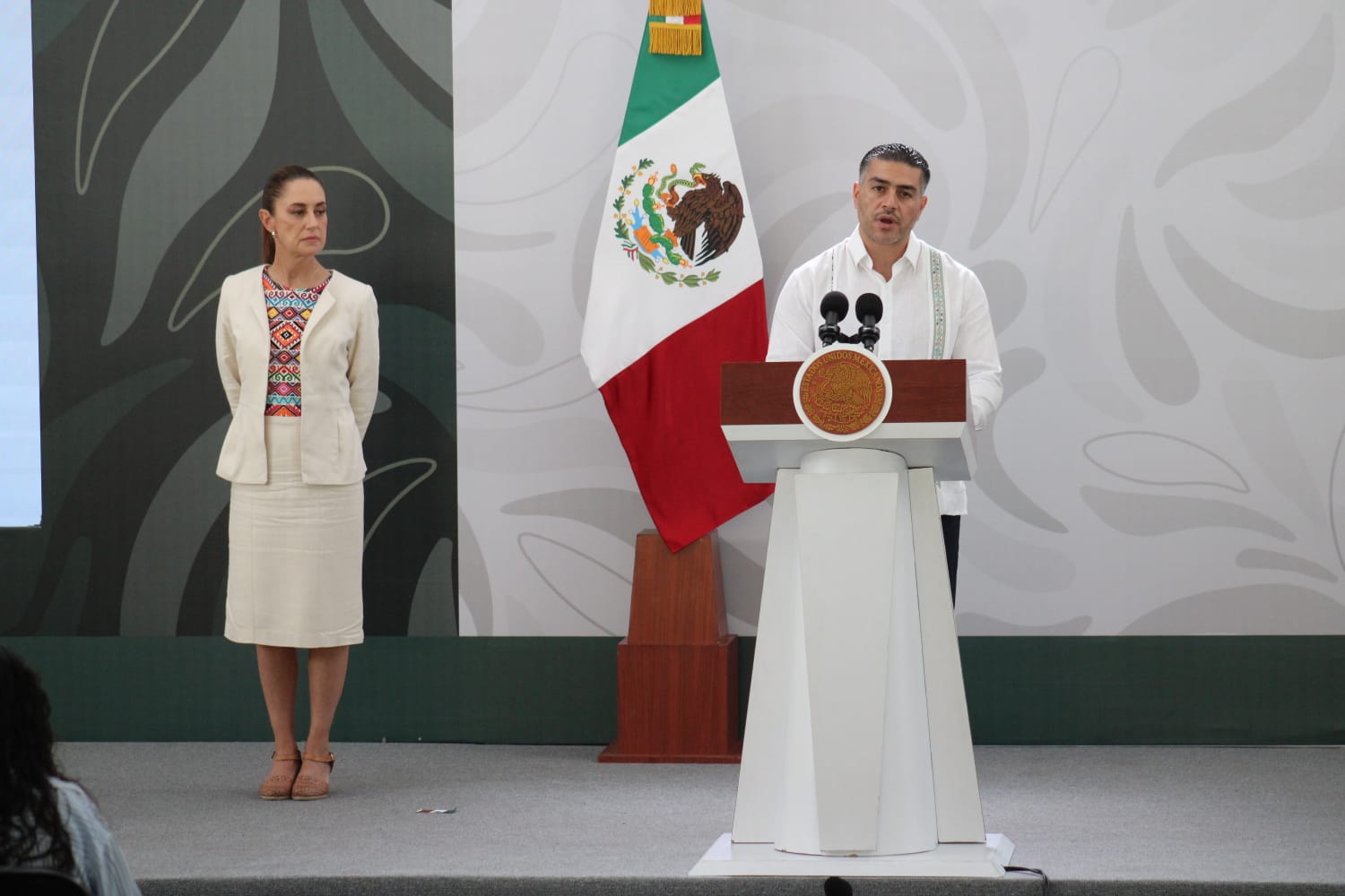 Omar García Harfuch en conferencia 'Mañanera' en Mazatlán, Sinaloa