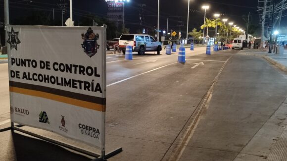 Operativo alcoholímetro deja 23 sancionados y 17 accidentes el fin de semana en Mazatlán, Sinaloa