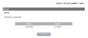 Precio del dólar en el DOF