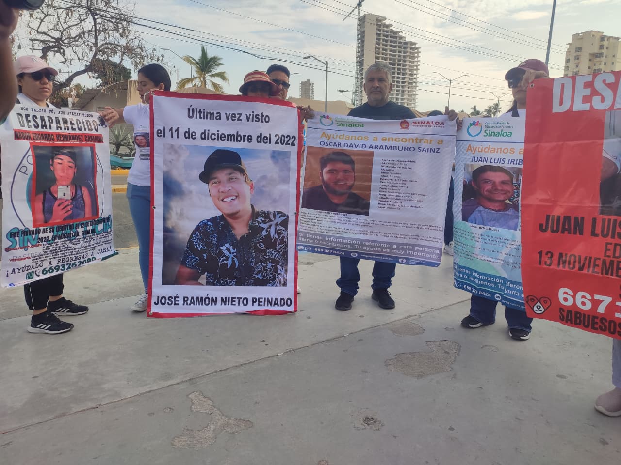 Protesta de familiares de desaparecidos en Mazatlán