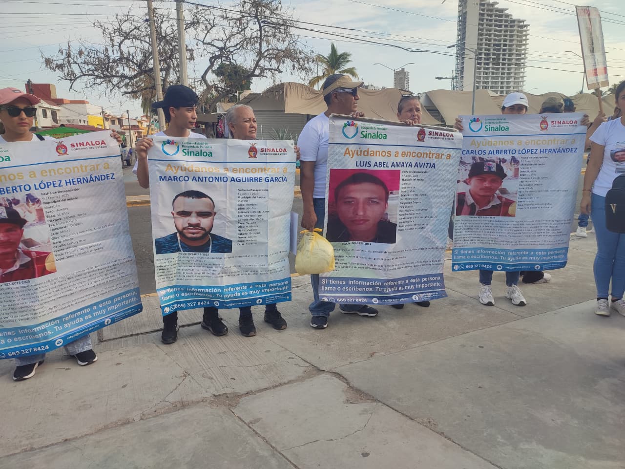 Protesta de familiares de desaparecidos en Mazatlán