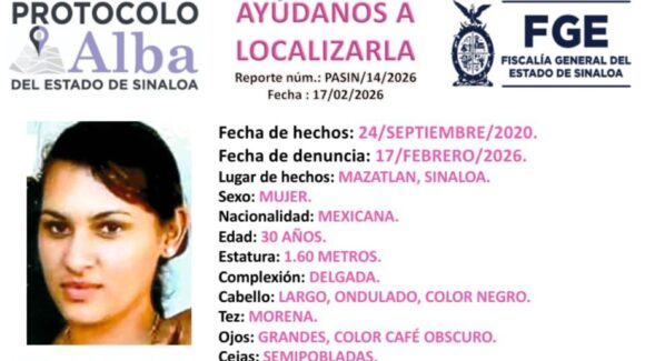 Desaparece mujer en Mazatlán, Sinaloa; activan Protocolo Alba y piden apoyo urgente para localizarla