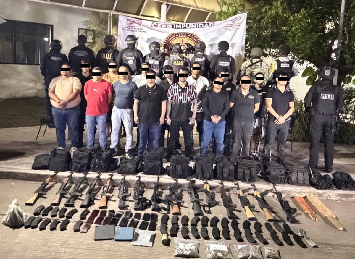 Presuntos miembros del Cártel de Sinaloa, detenidos en Chiapas