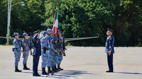 Rinde protesta Édgar Campos como comandante de la Base Aérea Militar No.10 en Culiacán, Sinaloa