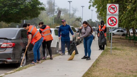 En la jornada de sábados autoridades limpian el Malecón, Guasave, Sinaloa; darán mantenimiento al parque