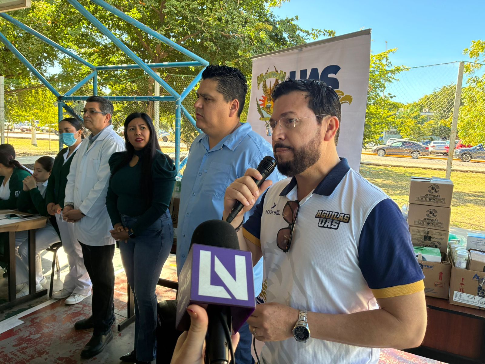 Vacunación contra sarampión en CU de la UAS en Los Mochis