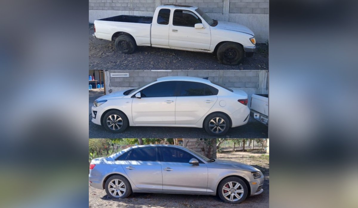 Vehículos asegurados en Culiacán, Sinaloa