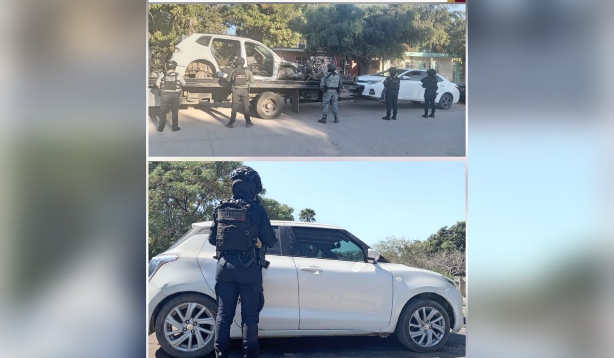 Vehículos asegurados en Sinaloa