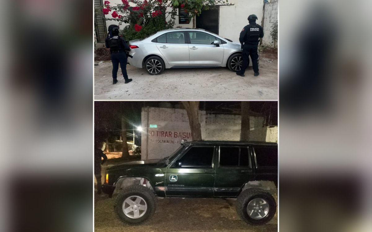 Toyota Corolla y Jeep Cherokee reportados como robados recuperado en Culiacán