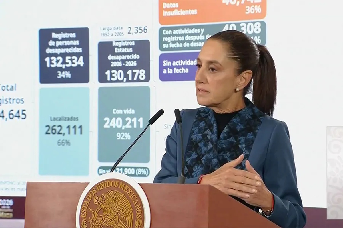 Claudia Sheinbaum presenta nuevo informe sobre desaparecidos en México