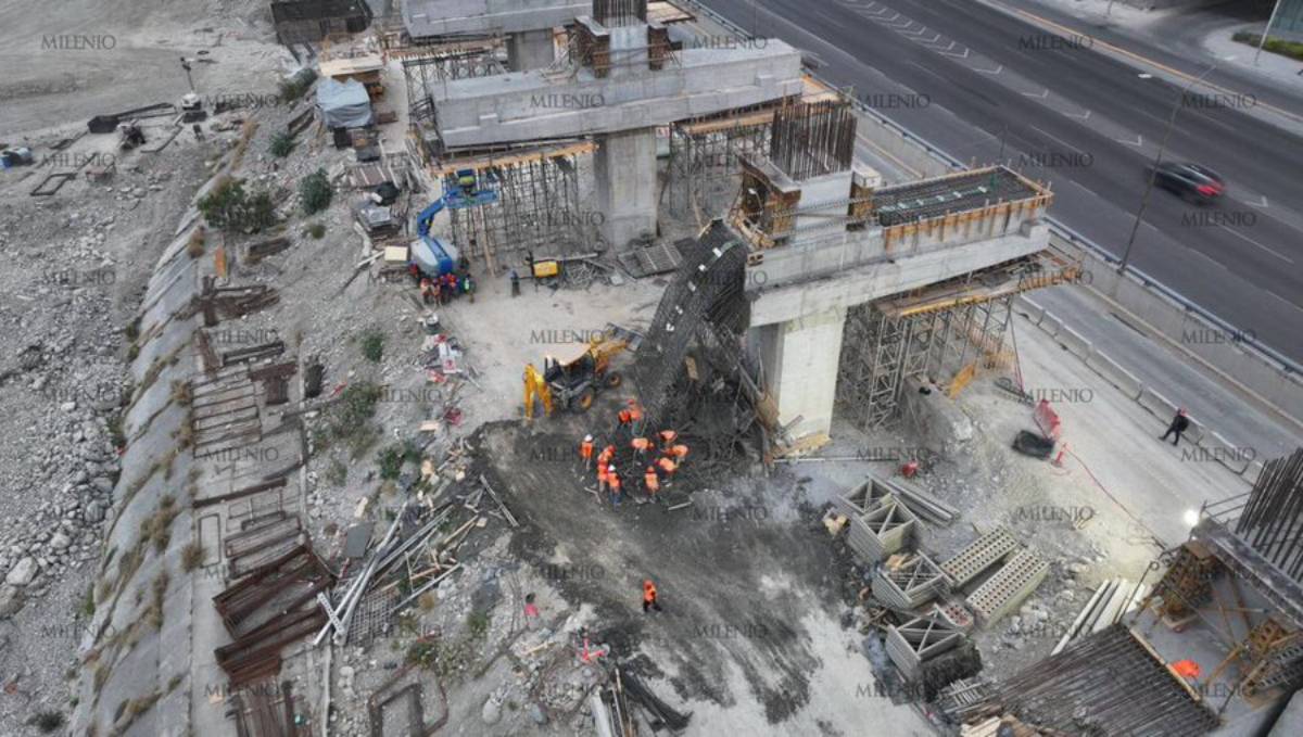 Colapsa estructura en L4 del Metro de Monterrey; hay cuatro heridos