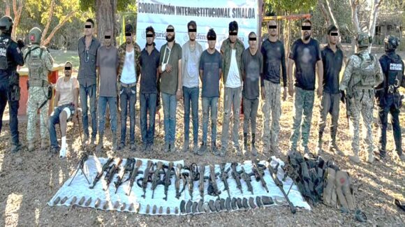 Esto es lo asegurado a la célula delictiva de 13 sicarios capturada en Elota, Sinaloa