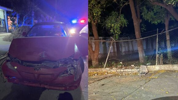Jesús chocó contra la barda de Cobaes 55 en Guasave, Sinaloa