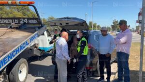 accidente con volcadura en la anahuac de los mochis sin