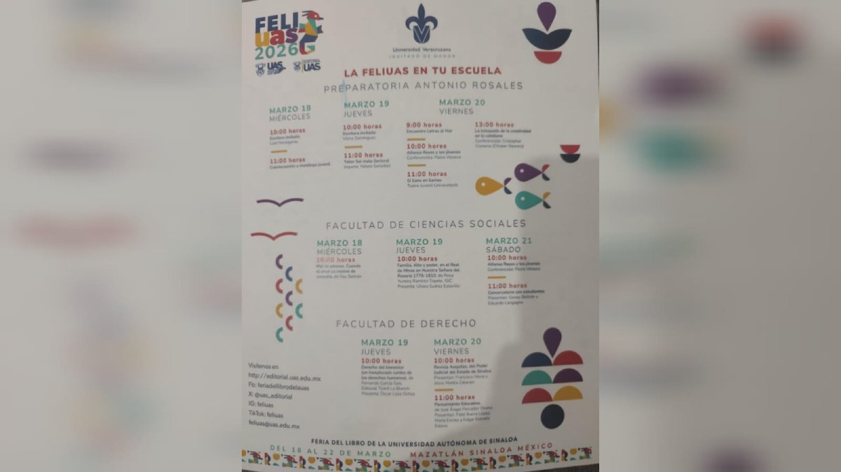 anuncian la realizacion de la feliuas 2026 en mazatlan escuela