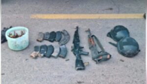 Armas aseguradas en Navolato