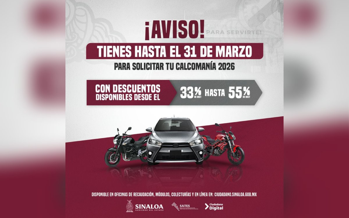 Aviso del SATES pago del Refrendo Vehicular