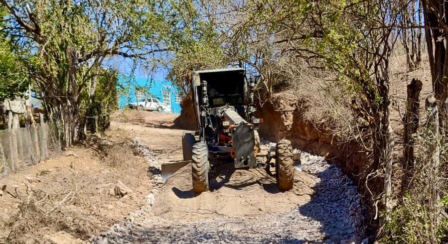 Se continúa en zona rural de Mazatlán con rehabilitación de caminos sacacosechas para productores