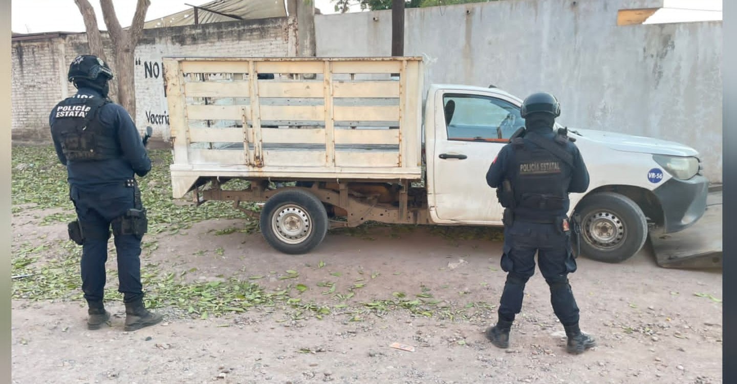 Camioneta asegurada en Culiacán, Sinaloa
