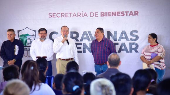 Caravanas del Bienestar llegan a Paredones; alcalde de Ahome hace compromisos de alumbrado total y mejoras al drenaje