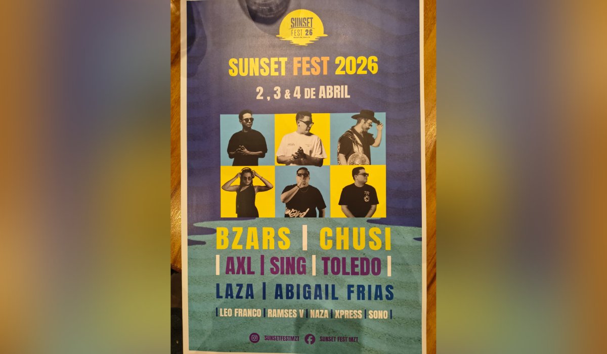 Cartelera del Sunset Fest 2026 en Mazatlán, Sinaloa