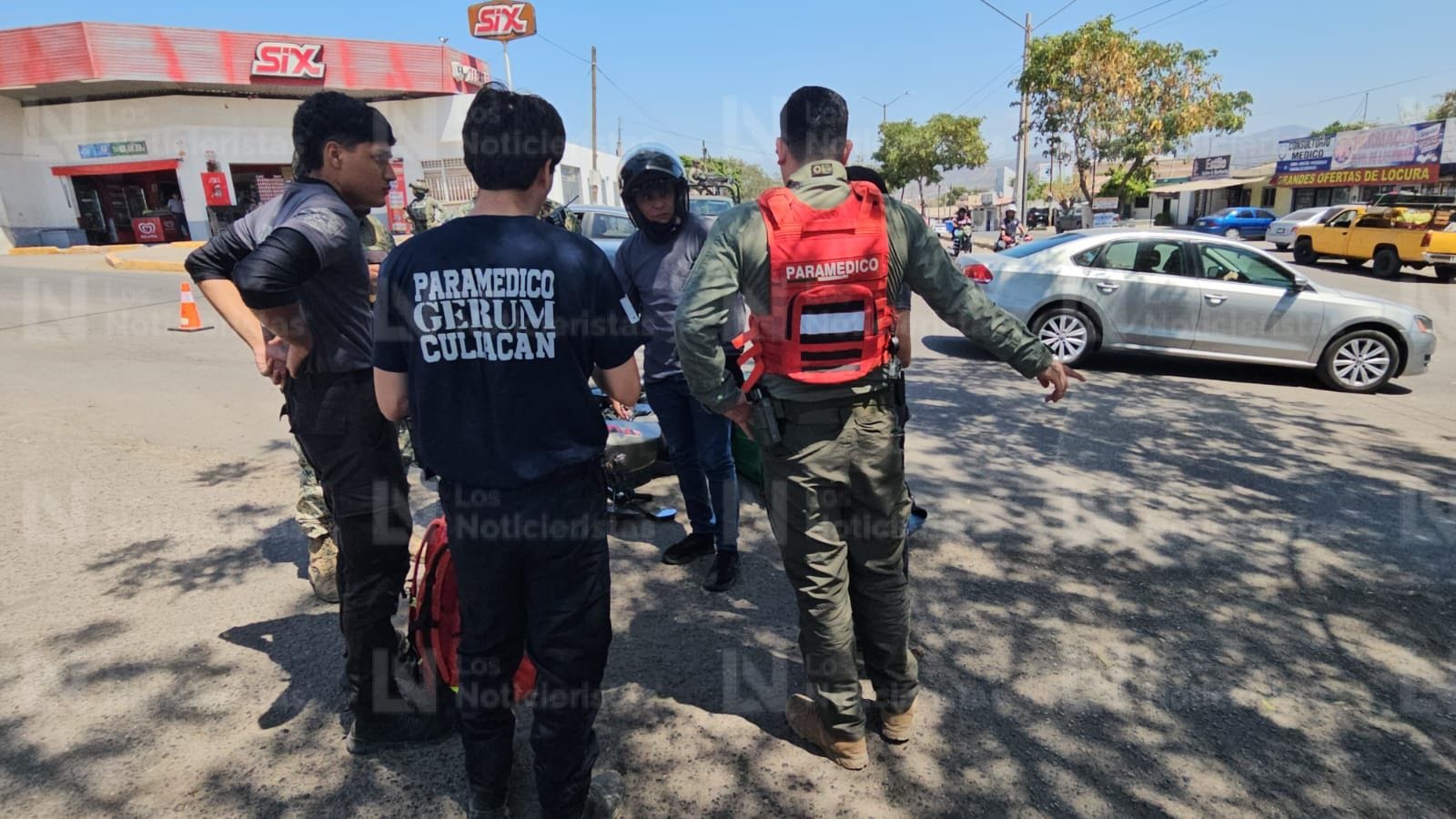 Con golpes resulta motociclista en accidente en Culiacán