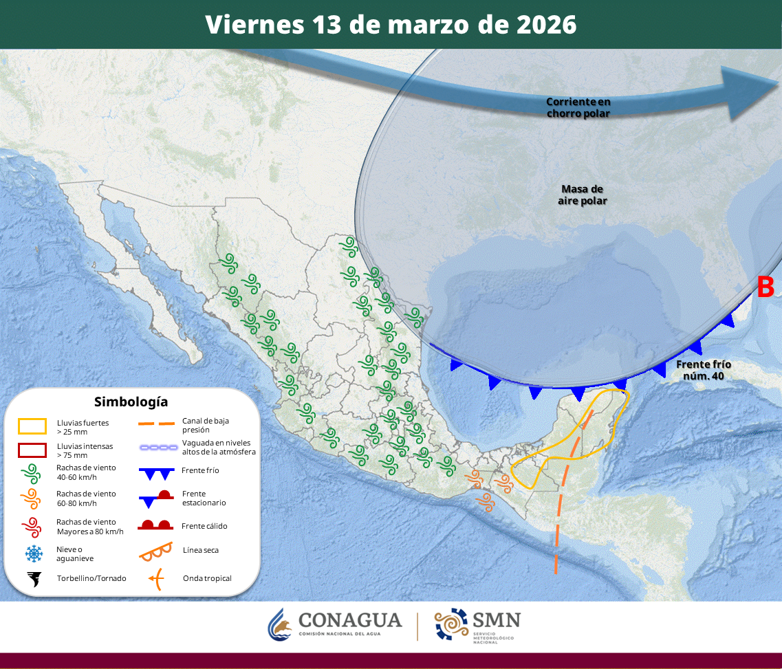 clima de mexico hoy 11 de marzo