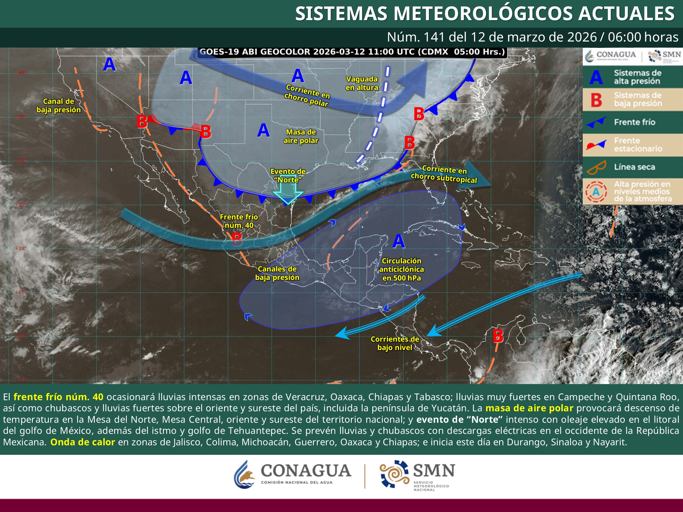 clima en mexico hoy 12 de marzo