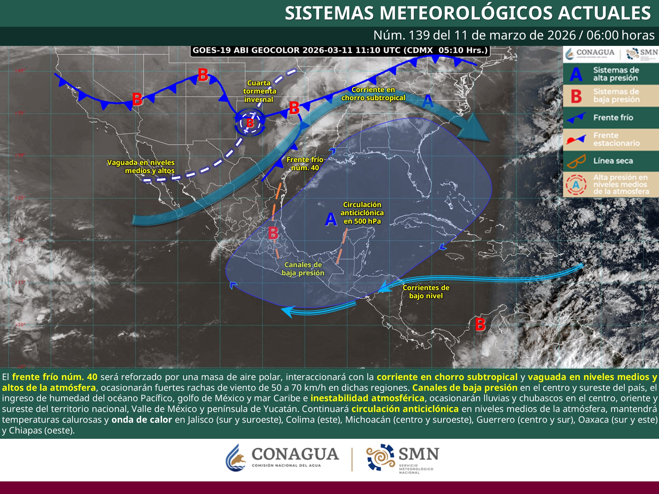 clima en mexico hoy 11 de marzo