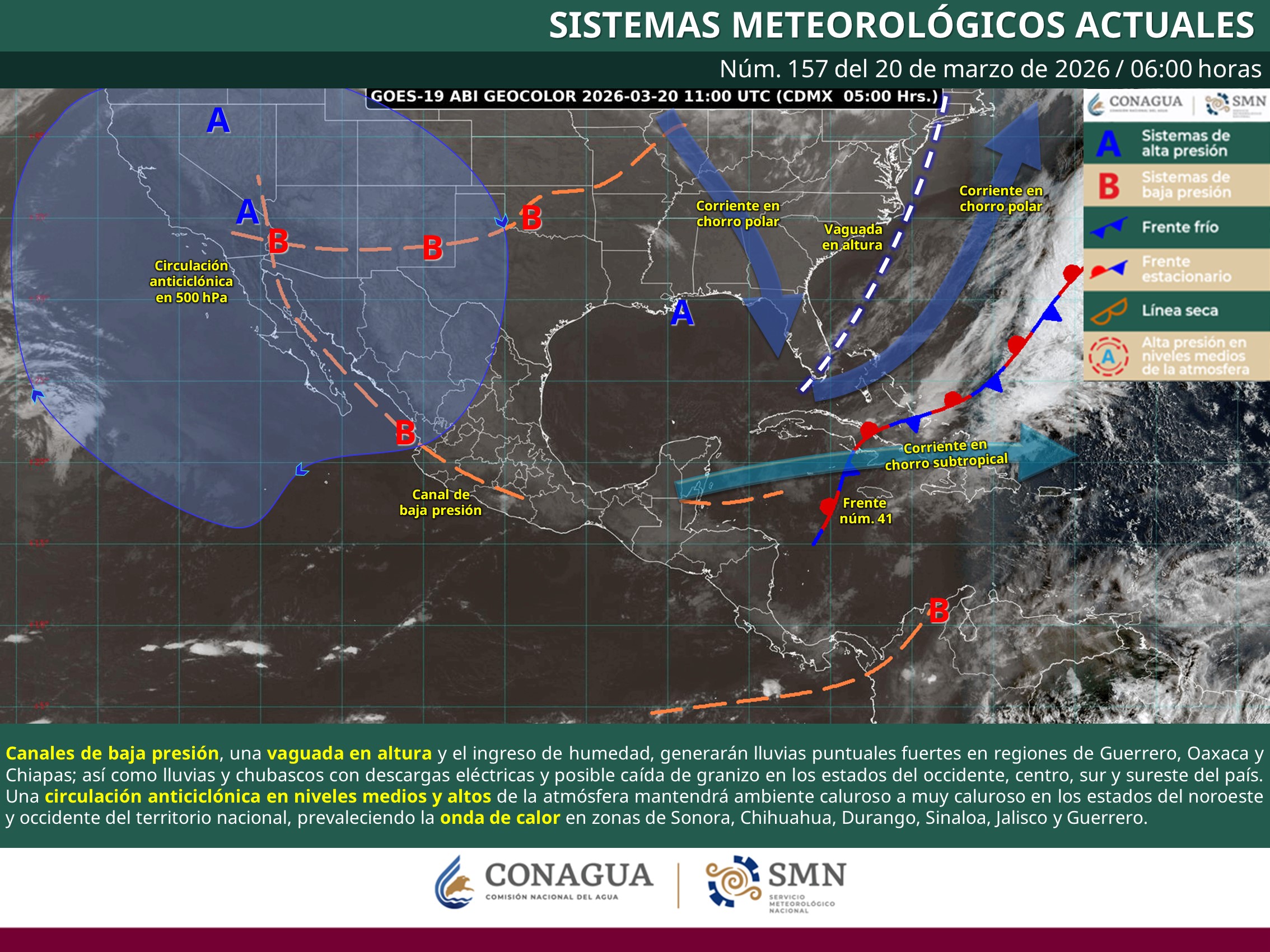 clima en mexico hoy 20 de marzo