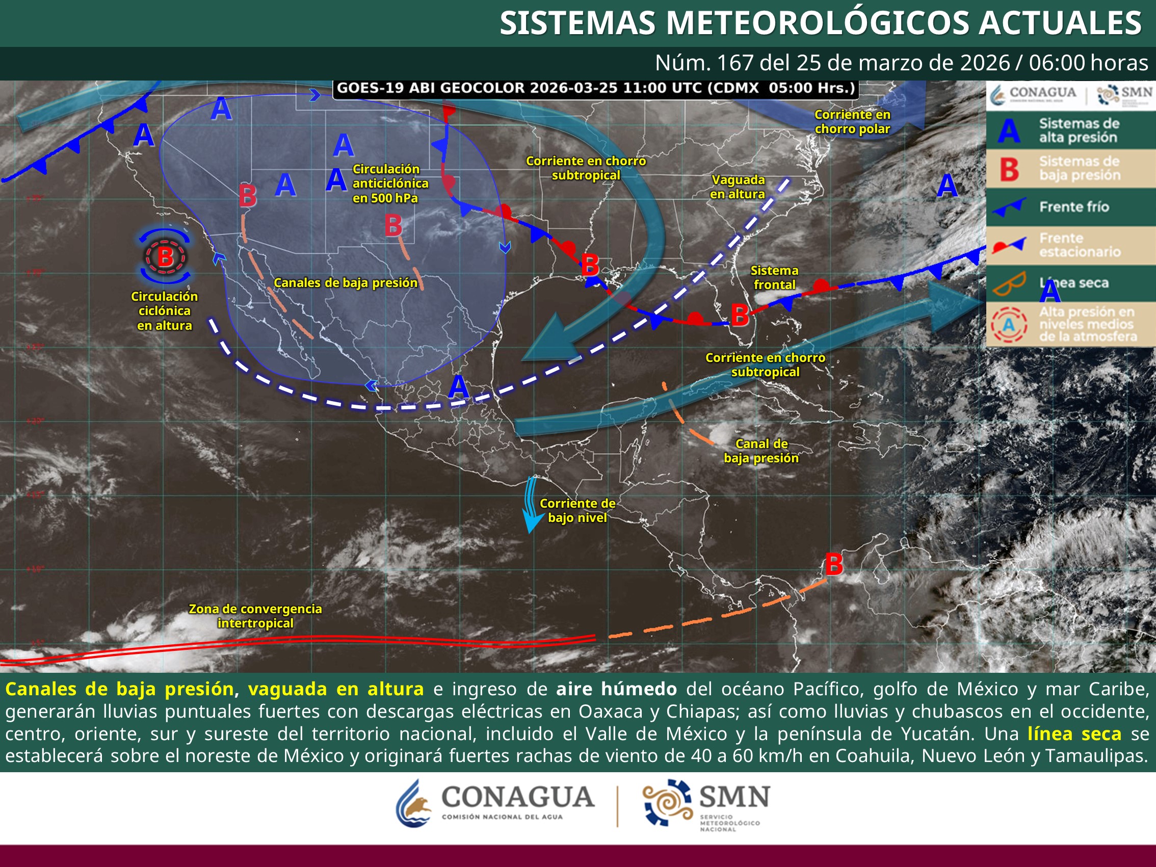 el clima en mexico hoy 25 de marzo