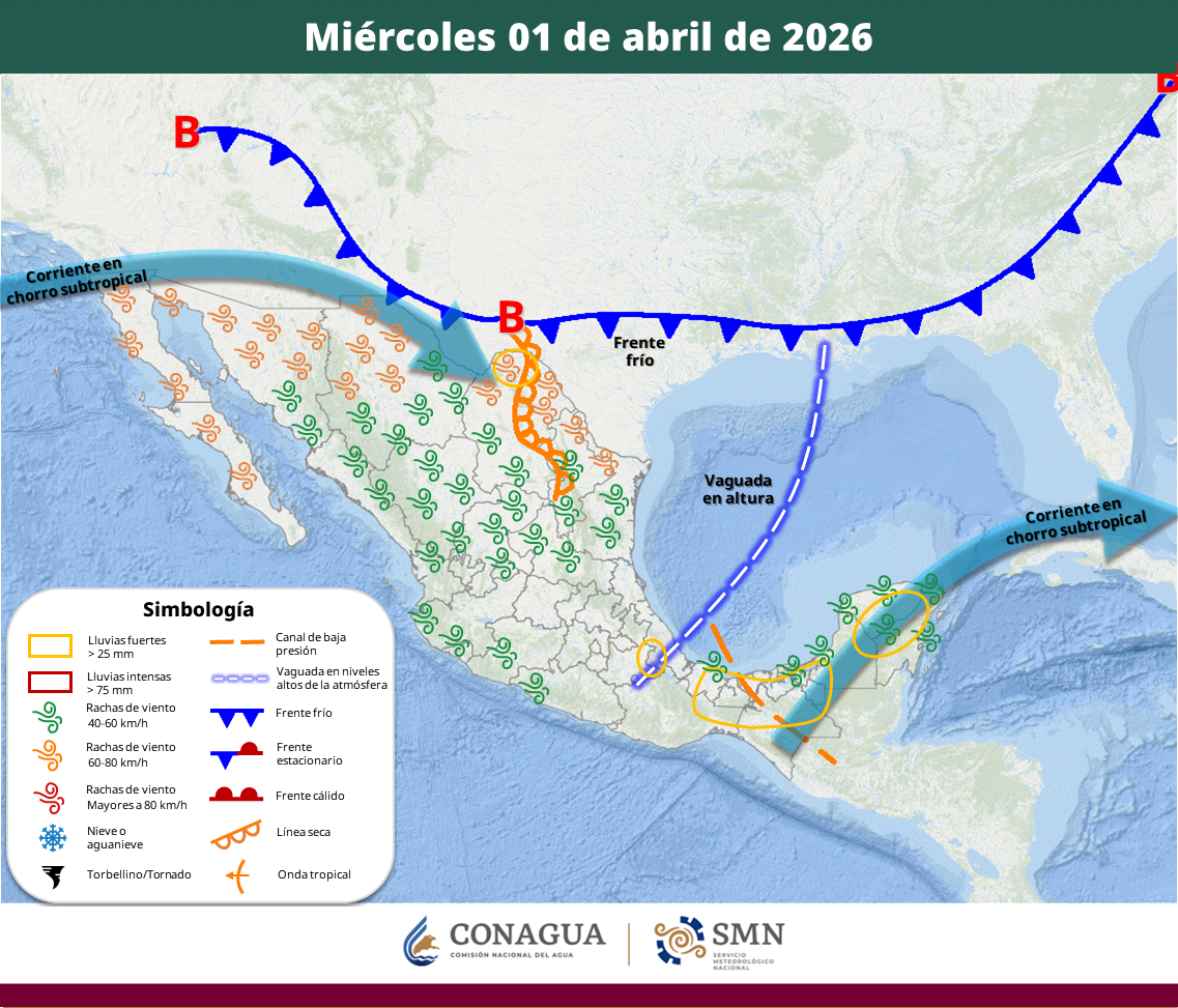 clima en mexico hoy 30 de marzo de 2026