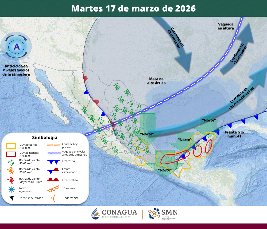 clima en sinaloa y mexico este 17 de marzo de 2026
