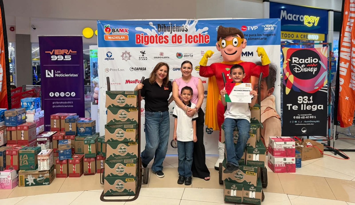 Supera expectativas campaña Bigotes de Leche de Banco de Alimentos Mazatlán