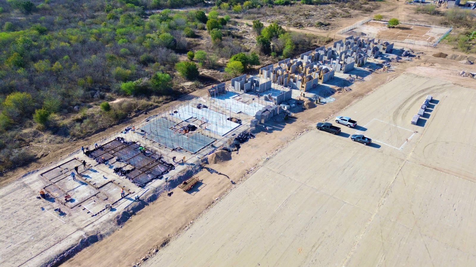 Construcción de Viviendas del Bienestar en El Fuerte, Sinaloa