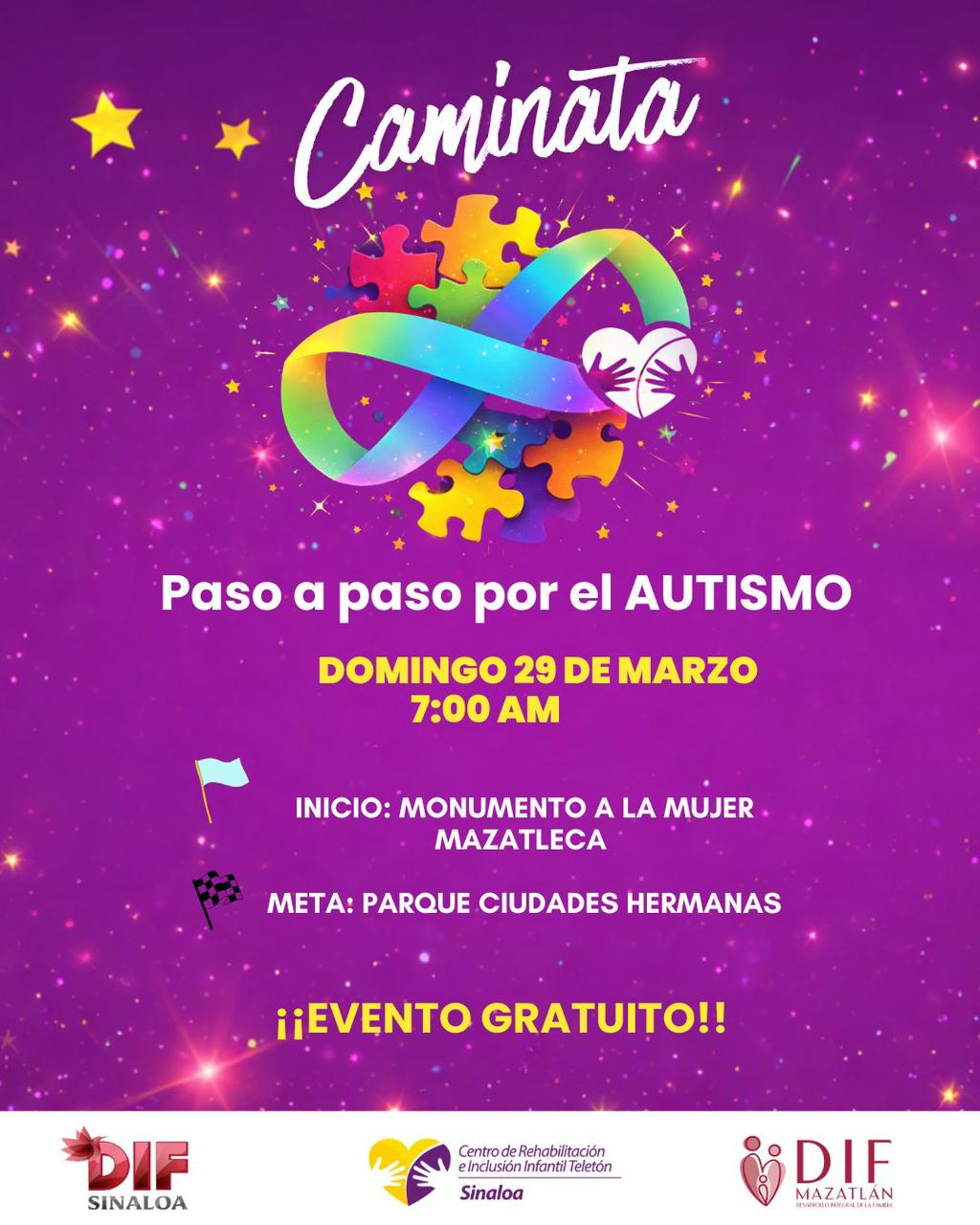 CRIT Teletón convocan a caminata por la inclusión en Mazatlán por el Día del Autismo