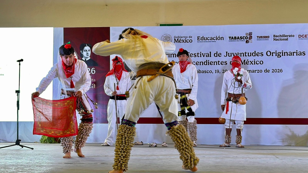 Jóvenes danzantes del Venado del CBTA 81 de El Fuerte destacan en encuentro nacional en Tabasco