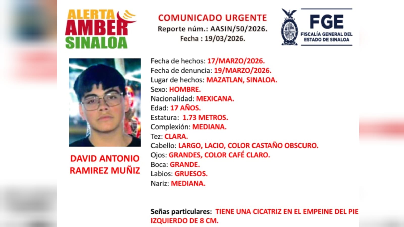Menor desaparecido en Mazatlán